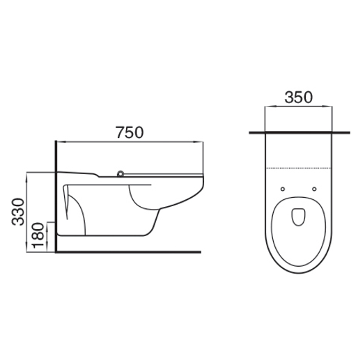 A Disabled Ceramic Sanitary Ware Disabled Toilet Set Wall Hung WC For People