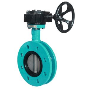 Ductile iron PN16 U section type flanged butterfly valve 10"DN500 Gearbox