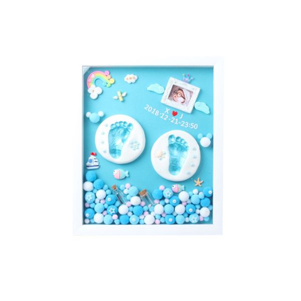 Pine Wood Baby Memory Box , Permanent Diy Hand And Foot Print Mud / Baby Hair Souvenir