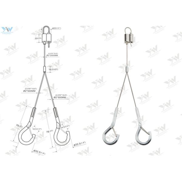 Buy Adjustable LED Panel Suspension Kit Mounting Hardware For Linear Fixtures at wholesale prices