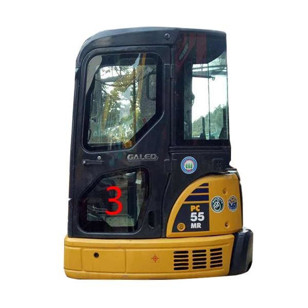 Buy OEM KOMATSU PC55MR Cab Glass Left Door Lower Position NO.3 Digger Window Replacement at wholesale prices
