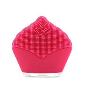 Battery Rechargeable Silicone Electric Facial Cleanser , Sonic Face Massager