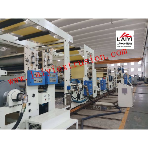 Buy Multi - Functional Adhesive Paper Coating Machine 45-55kw Extruder Power at wholesale prices