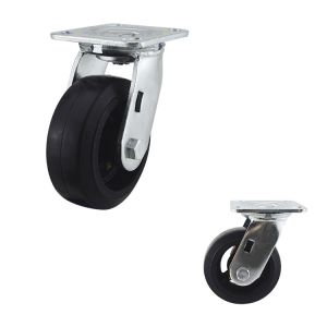 China Trolley Wheel 5 Inch Swivel Plate Heavy Duty Casters on sale