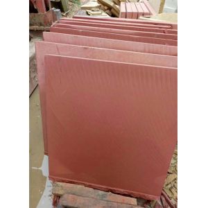China Red Sandstone natural sawn cut bushhammered honed tile slabs on sale