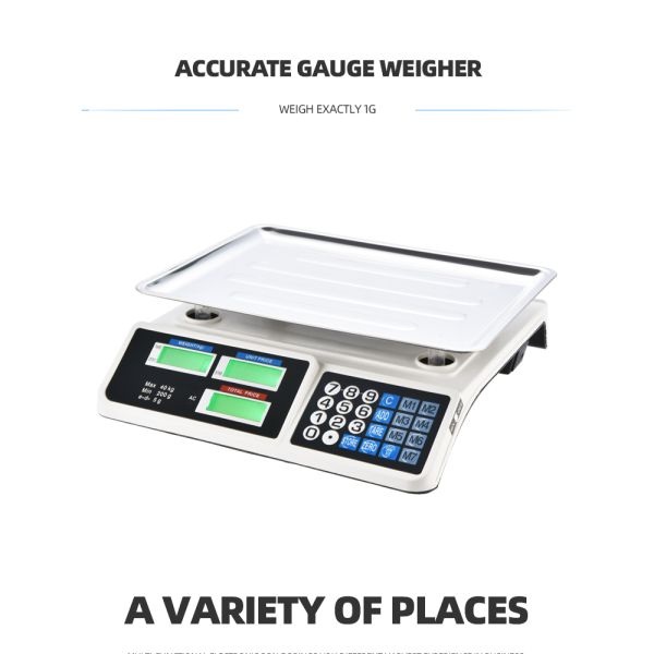 30kg Maximum Weight Recommendation Veidt Weighing ACS-809 Barcode Scale with Label Printing and Supermarket Computing