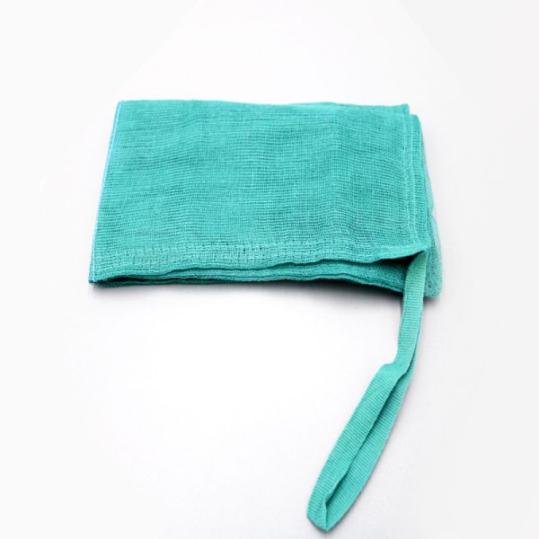Customized Size 100% Cotton 45*45 Sterile Surgical Lap Sponges Green Abdominal Pad