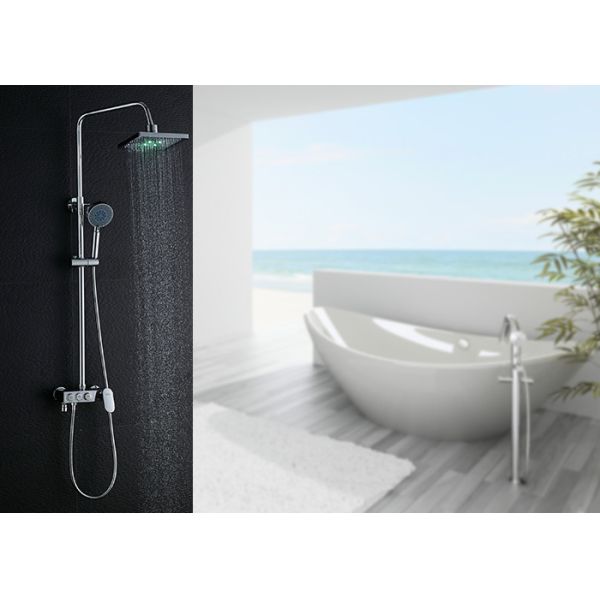 Buy Wall Mounted Thermostatic Rainfall Shower System ROVATE Brass Main Body at wholesale prices