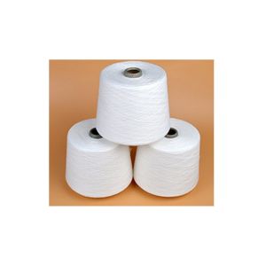 Quality 40S / 2 Virgin Polyester Spun Yarn For Knitting , Polyester Dyed Yarn High Strength for sale