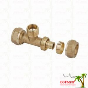Male Threaded Tee Pex Brass Fittings Nickel Plated Screw Fittings