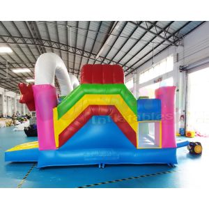 Children Unicorn Inflatable Castle Combo Bounce House