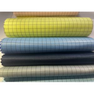 100D*100D Anti Static ESD Fabric 98% Polyester 2% Conductive Filament