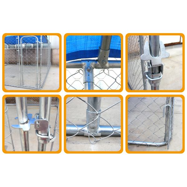 3 x 3 x 1.8m dog kennel Outer tubing mesh 75x75x2.0 dog kennel hdg tube