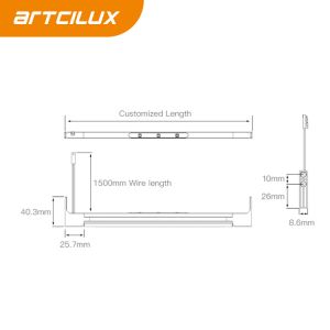 30° Beam Angle Tape Cabinet Strip Light 35*17*1000mm for Customized Lighting