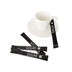 Quality Individual Wrapped Sugar Sticker, White Sugar Packet FDA Certified for sale
