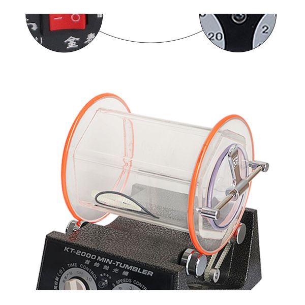 5kg Tumbler Jewelry Polishing Machine 60W Bidirectional Rotation
