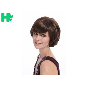 High Temperature Fiber Short Synthetic Wigs 8'' Density 100% 120%