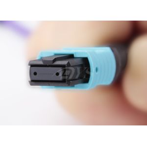 Long Meters Fiber Optic Mpo Trunk Cable OM4 50 / 125um With Customized Size