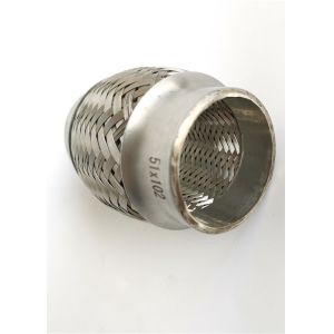 Quality Stainless Exhaust Flex Pipe Joint , Flexible Bellow , 2&quot; x 6&quot; long , Inner Braid for sale