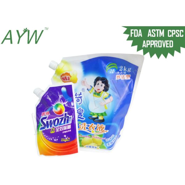 Buy Resealable Liquid Storage Bags 500ml Glossy Finish For Travel Laundry Detergent at wholesale prices