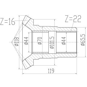 Custom Differential Side Gear , High Precision Differential Pinion Gear
