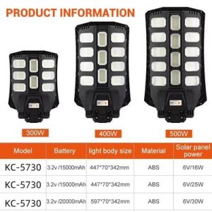 China Garden Road SMD All In One Integrated Solar Street Light Outdoor Waterproof IP65 ABS 300W 400W 500W on sale