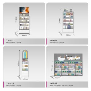 MultiFunctional Universal Promotion Cabinet Gray Skincare Display Shelf For