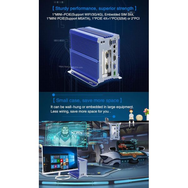 Intel Core I5 7200U Mini PCIe Industrial Fanless Mini PC IBOX-701Plus 04