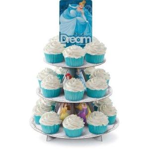 China Custom Made Round Cupcake Stand , Lightweight Cardboard Tiered Cake Stand on sale