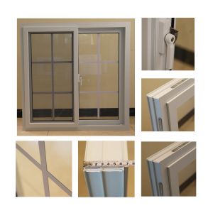 Double Insulating Glass UPVC Sliders Window Energy Saving And Environmental