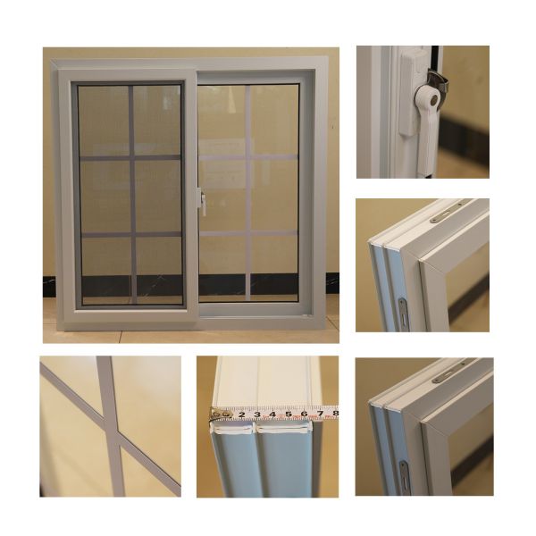 Double Insulating Glass UPVC Sliders Window Energy Saving And Environmental