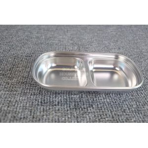 Custom Stainless Steel Dishes Multifunction Seasoning Rectangle Snack Appetizer