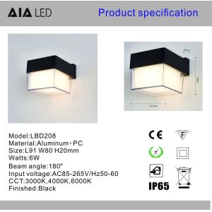 Good price outdoor acrylic wall light fitting exterior wall lamp outside wall