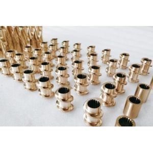Polishing Aluminium Bronze Twin Screw Extruder Parts 2 Flighted Vacuum Quenching