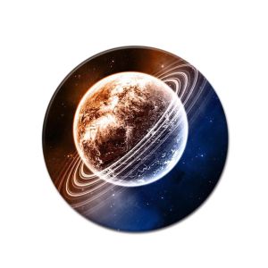 Planet Round Area Rugs Machine Washable Gaming Chair Rug