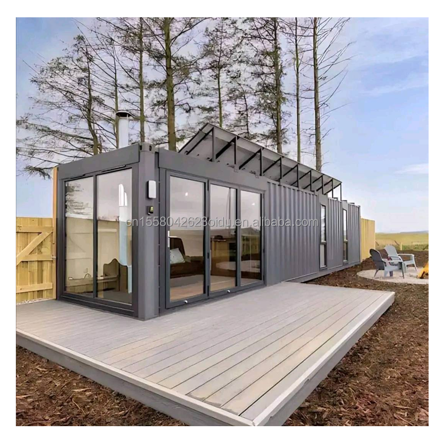 Prefab Modern Luxury Shipping Container House Villa 40ft One Bedroom One Kitchen One Bathroom One Living Room for Shop