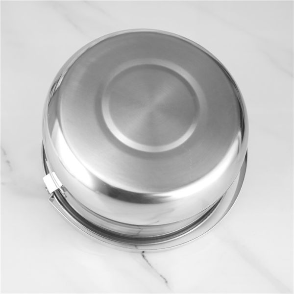 Stainless 4pcs food cookware soup cooking pot set with handle for restaurants