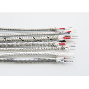 26AWG - 36AWG Thermocouple Cable With Fiberglass Stainless Steel Braided Sheath