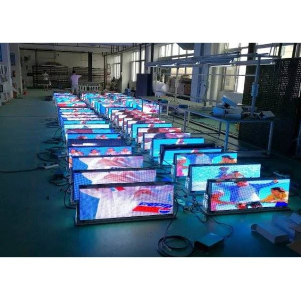 4mm Taxi Led Display Wireless Control With Fire Proof / Waterproof Aluminum Cabinet