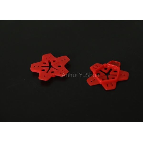 2MM Red Ceramic Tile Leveling Clips Spacers For Floor Positioning