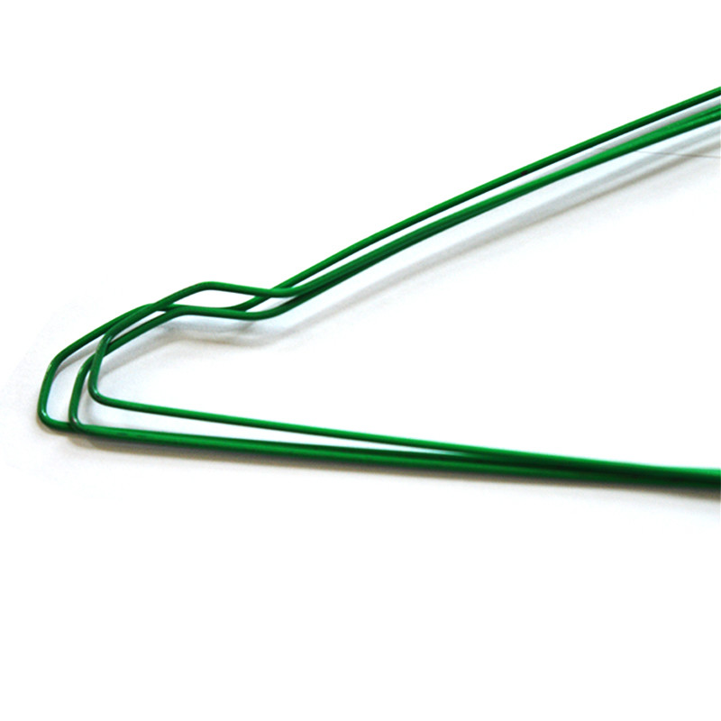 Green Shirt Fixed Hook 2mm 16 Inch Laundry Wire Hanger