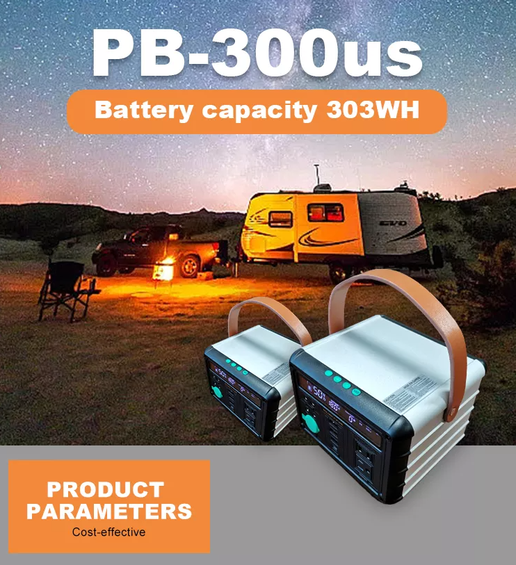 303Wh Outdoor Solar Power Supply Multifunction Portable Power Station 300w For Camping