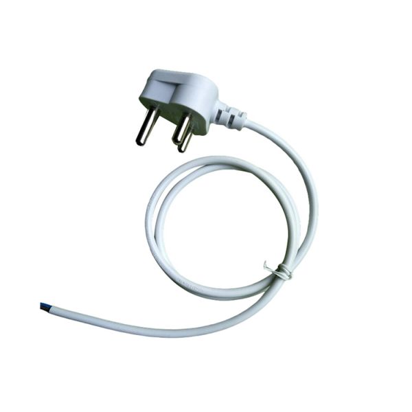 South African White 3 Round Pin Power Cord without stopper 0.5m-10m copper power cable