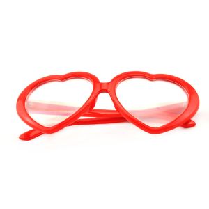 Hony Heart Shape Plastic Diffraction Glasses For Night Club