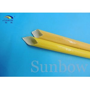 Amber &high temperature and ROHS polyurethane fiberglass sleeve(PU fiberglass sleeve)