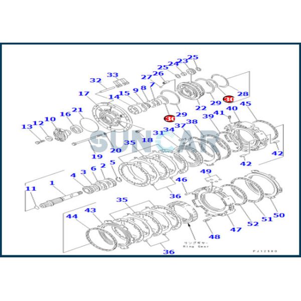 Buy 175-15-69230 1751569230 Gearbox Seal Ring Fits D85A-21 D85A-12 KOMATSU at wholesale prices