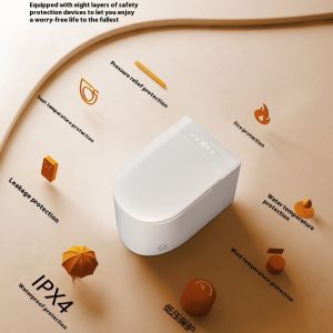 Automatic Flush Floor Mounted Elongated Ceramic Bathroom Commode Toilet Luxury