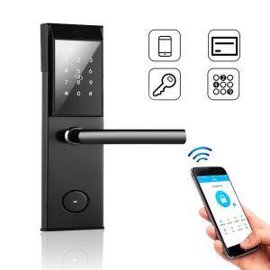 Electronic Security Apartment Smart Door Lock APP Digital Keypad IC Card For