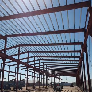 Steel Frame Prefab Building Construction , Long Span Steel Construction