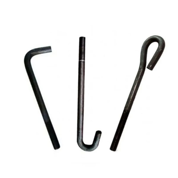 Buy Grade 8.8 Foundation Anchor Bolts With Nuts L / J Type Bent Bolts M10 Hot Dip Galvanized at wholesale prices